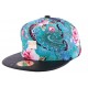 Snapback JBB Couture Florale Verte et Bleu ANCIENNES COLLECTIONS divers