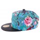 Snapback JBB Couture Florale Verte et Bleu ANCIENNES COLLECTIONS divers