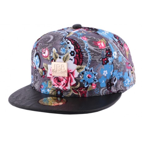 Snapback JBB Couture Florale Grise et bleu ANCIENNES COLLECTIONS divers