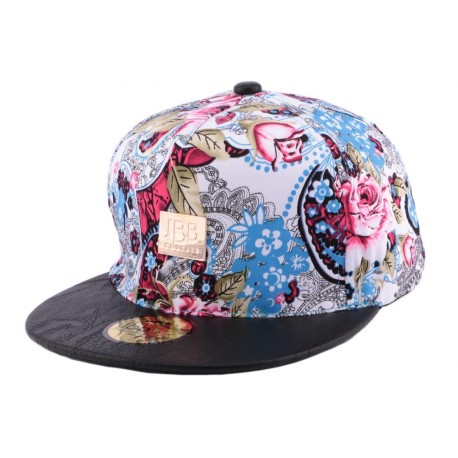 Snapback JBB Couture Florale Rouge et Bleu ANCIENNES COLLECTIONS divers