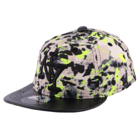 Casquette Enfant NY Leopard Noir et Jaune jusqu'a 7 Ans ANCIENNES COLLECTIONS divers