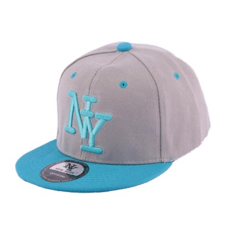 Casquette Enfant NY Grise et bleu jusqu'a 7 ans ANCIENNES COLLECTIONS divers