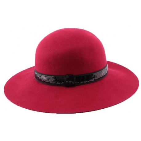 Chapeau Feutre Carmina en coloris rouge CHAPEAUX Léon montane