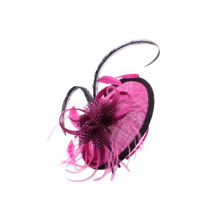 Chapeau cérémonie Ariane Fuchsia et Noir Chapeau cérémonie Léon montane