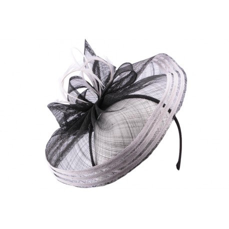 Chapeau Cérémonie Bérénice Noir et Blanc ANCIENNES COLLECTIONS divers