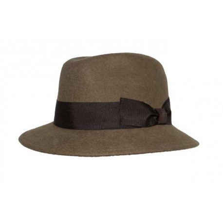 Chapeau en feutre brun style d\u00e9contract\u00e9 Accessoires Chapeaux Chapeaux en feutre 