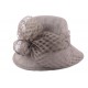 Chapeau Cérémonie Daphné en sisal Gris Chapeau cérémonie Léon montane