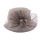 Chapeau Cérémonie Daphné en sisal Gris Chapeau cérémonie Léon montane