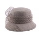 Chapeau Cérémonie Daphné en sisal Gris Chapeau cérémonie Léon montane