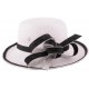 Chapeau Cérémonie Agavos en sisal blanc et noir ANCIENNES COLLECTIONS divers