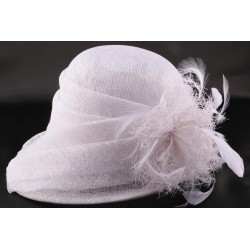 Chapeau Mariée Akilas en sisal blanchi Chapeau mariée Léon montane