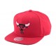 Snapback Chicago Bulls Mitchell and Ness Rouge ANCIENNES COLLECTIONS divers