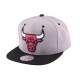 Snapback Chicago Bulls Mitchell And Ness Grise ANCIENNES COLLECTIONS divers