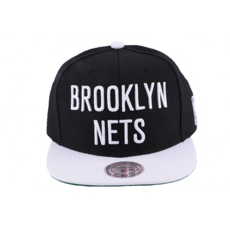 Snapback Brooklyn Nets Mitchell & Ness Noire ANCIENNES COLLECTIONS divers