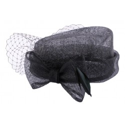 Chapeau Cérémonie Stella en sisal Noir ANCIENNES COLLECTIONS divers