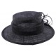 Chapeau Cérémonie Fève en sisal Noir ANCIENNES COLLECTIONS divers