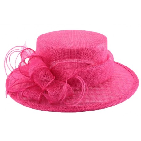 Chapeau cérémonie Fève en sisal Rose indien ANCIENNES COLLECTIONS divers