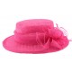 Chapeau cérémonie Fève en sisal Rose indien ANCIENNES COLLECTIONS divers