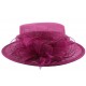 Chapeau Cérémonie Fève en sisal Fuschia ANCIENNES COLLECTIONS divers