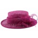 Chapeau Cérémonie Fève en sisal Fuschia ANCIENNES COLLECTIONS divers