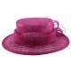 Chapeau Cérémonie Fève en sisal Fuschia ANCIENNES COLLECTIONS divers