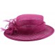 Chapeau Cérémonie Fève en sisal Fuschia ANCIENNES COLLECTIONS divers