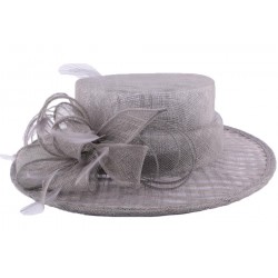 Chapeau Cérémonie Fève en sisal Gris ANCIENNES COLLECTIONS divers