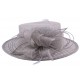 Chapeau Cérémonie Fève en sisal Gris ANCIENNES COLLECTIONS divers