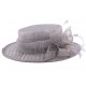 Chapeau Cérémonie Fève en sisal Gris ANCIENNES COLLECTIONS divers