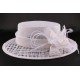 Chapeau Cérémonie Fève en sisal blanchi ANCIENNES COLLECTIONS divers