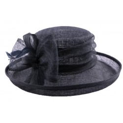 Chapeau Cérémonie Albizia en sisal Noir ANCIENNES COLLECTIONS divers