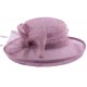 Chapeau Cérémonie Albizia en sisal Violet Clair CHAPEAUX Léon montane