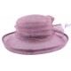 Chapeau Cérémonie Albizia en sisal Violet Clair CHAPEAUX Léon montane