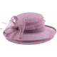 Chapeau Cérémonie Albizia en sisal Violet Clair CHAPEAUX Léon montane