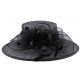 Chapeau Cérémonie Marie en sisal Noir ANCIENNES COLLECTIONS divers