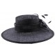 Chapeau Cérémonie Marie en sisal Noir ANCIENNES COLLECTIONS divers