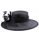 Chapeau Cérémonie Marie en sisal Noir ANCIENNES COLLECTIONS divers