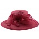 Chapeau Cérémonie Marie en sisal Rouge ANCIENNES COLLECTIONS divers