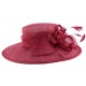 Chapeau Cérémonie Marie en sisal Rouge ANCIENNES COLLECTIONS divers