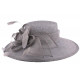 Chapeau Cérémonie Marie en sisal Gris ANCIENNES COLLECTIONS divers