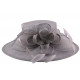 Chapeau Cérémonie Marie en sisal Gris ANCIENNES COLLECTIONS divers