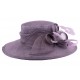 Chapeau Cérémonie Marie en sisal Violet foncé ANCIENNES COLLECTIONS divers