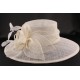 Chapeau Cérémonie Marie en sisal Ecru ANCIENNES COLLECTIONS divers