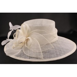 Chapeau Cérémonie Marie en sisal Ecru ANCIENNES COLLECTIONS divers