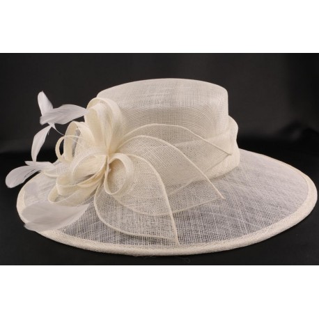 Chapeau Cérémonie Marie en sisal Ecru ANCIENNES COLLECTIONS divers