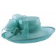 Chapeau Cérémonie Airelle en sisal Turquoise ANCIENNES COLLECTIONS divers