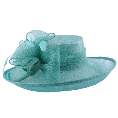 Chapeau Cérémonie Airelle en sisal Turquoise ANCIENNES COLLECTIONS divers