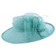 Chapeau Cérémonie Airelle en sisal Turquoise ANCIENNES COLLECTIONS divers