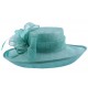 Chapeau Cérémonie Airelle en sisal Turquoise ANCIENNES COLLECTIONS divers