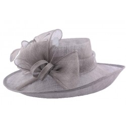 Chapeau Cérémonie Airelle en sisal Gris ANCIENNES COLLECTIONS divers